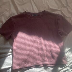 Zara brown soft t shirt size S